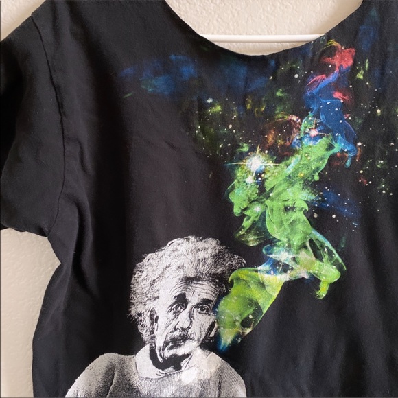 Einstein Girly Scoop Neck Psychedelic Smoke Tshirt - Picture 4 of 4